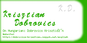 krisztian dobrovics business card